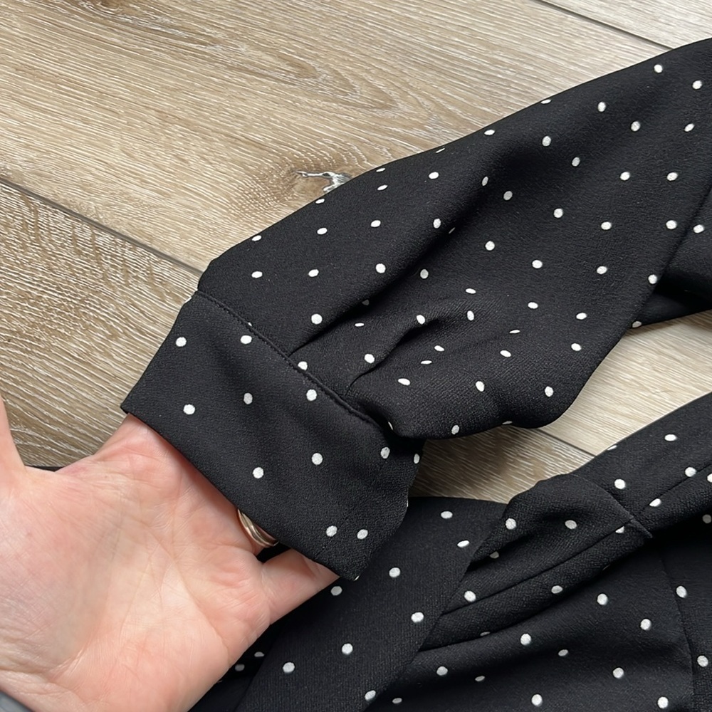 Whistles Polka Dot Jumpsuit Black & White Long Sleeve and Belted - Picture 6 of 16